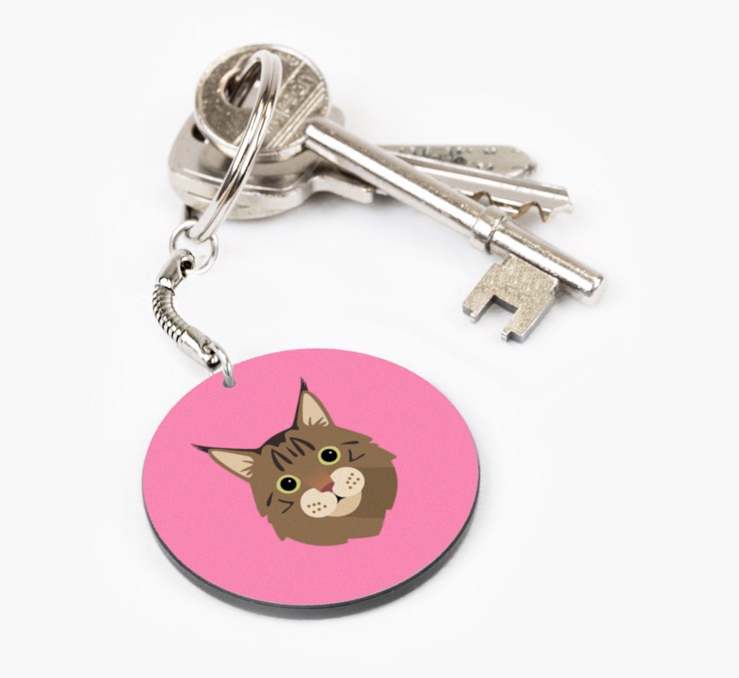 Personalized Maine Coon Keychains