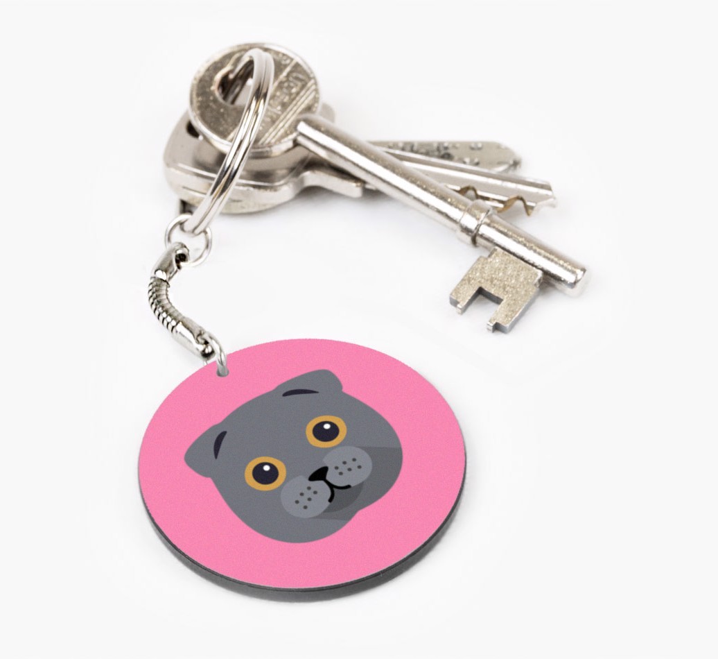 Personalized Scottish Fold Keychains