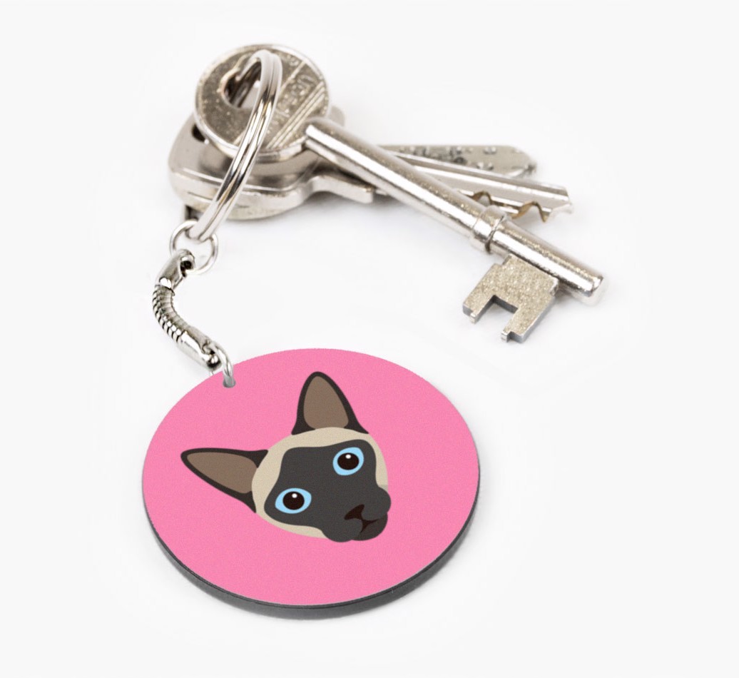 Personalized Siamese Modern Keychains