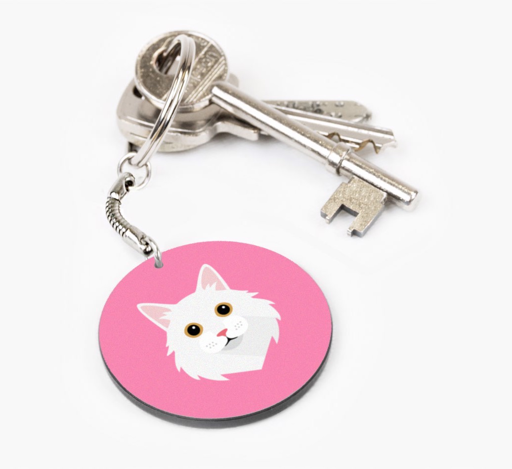Personalised Turkish Angora Keyrings