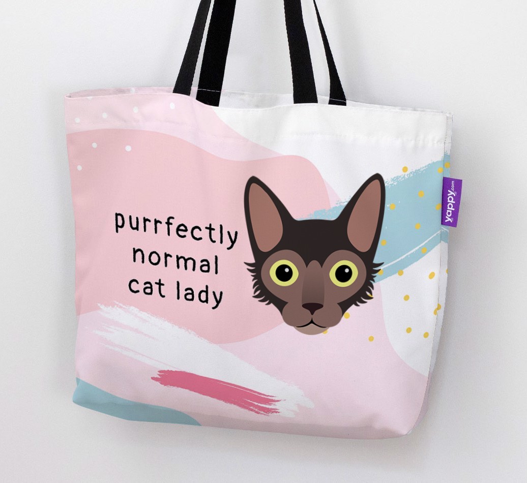 Purrfectly Normal Cat Lady: Personalised {breedCommonName} Canvas Bag