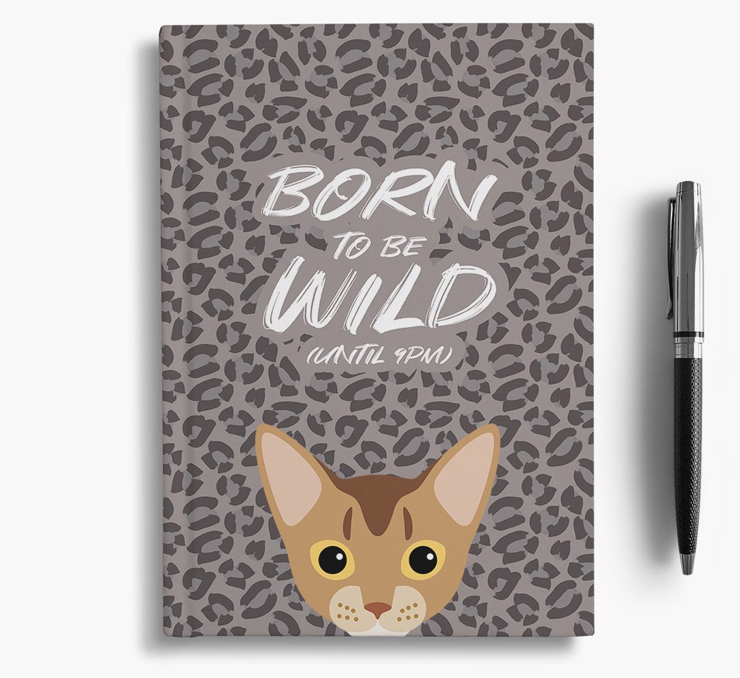 'Born To Be Wild' - Personalised {breedCommonName} Notebook
