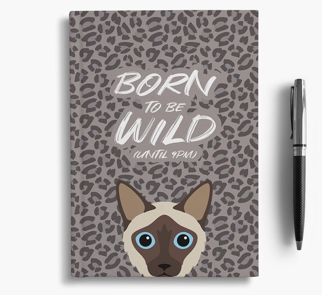 'Born To Be Wild' - Personalised {breedCommonName} Notebook