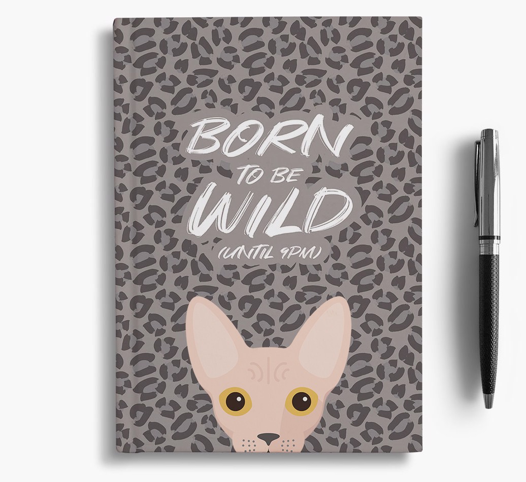 'Born To Be Wild' - Personalised {breedCommonName} Notebook