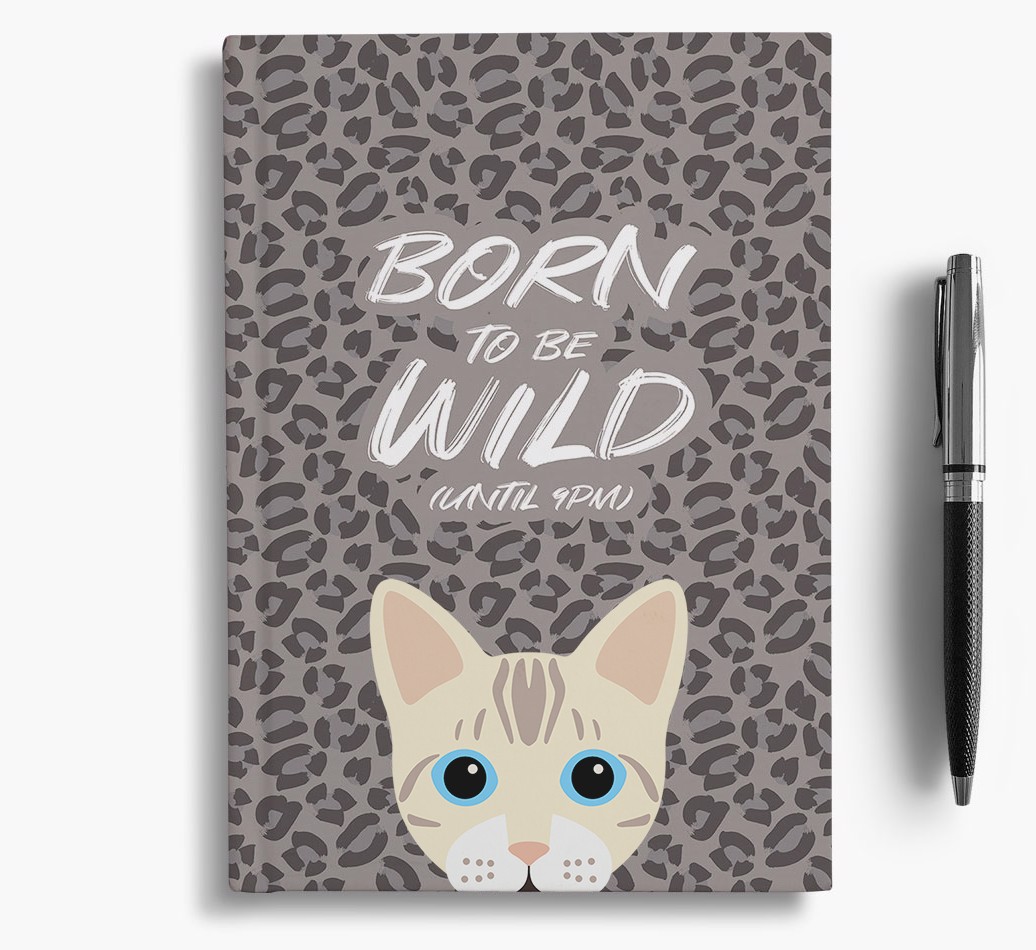 'Born To Be Wild' - Personalised {breedCommonName} Notebook