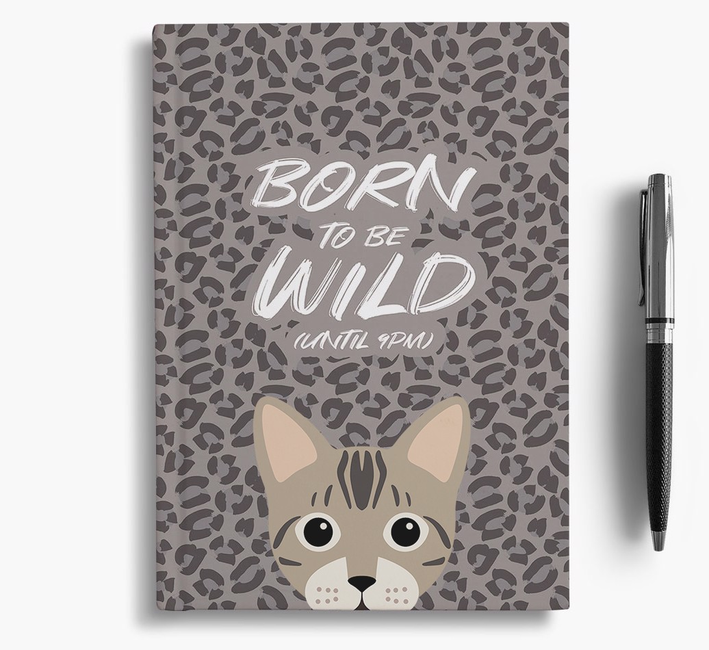 'Born To Be Wild' - Personalised {breedCommonName} Notebook
