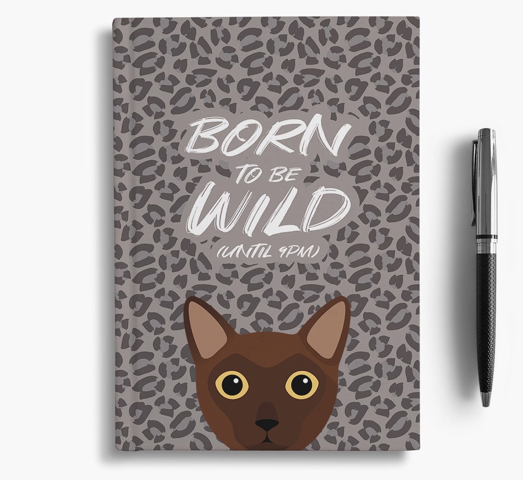'Born To Be Wild' - Personalised {breedCommonName} Notebook