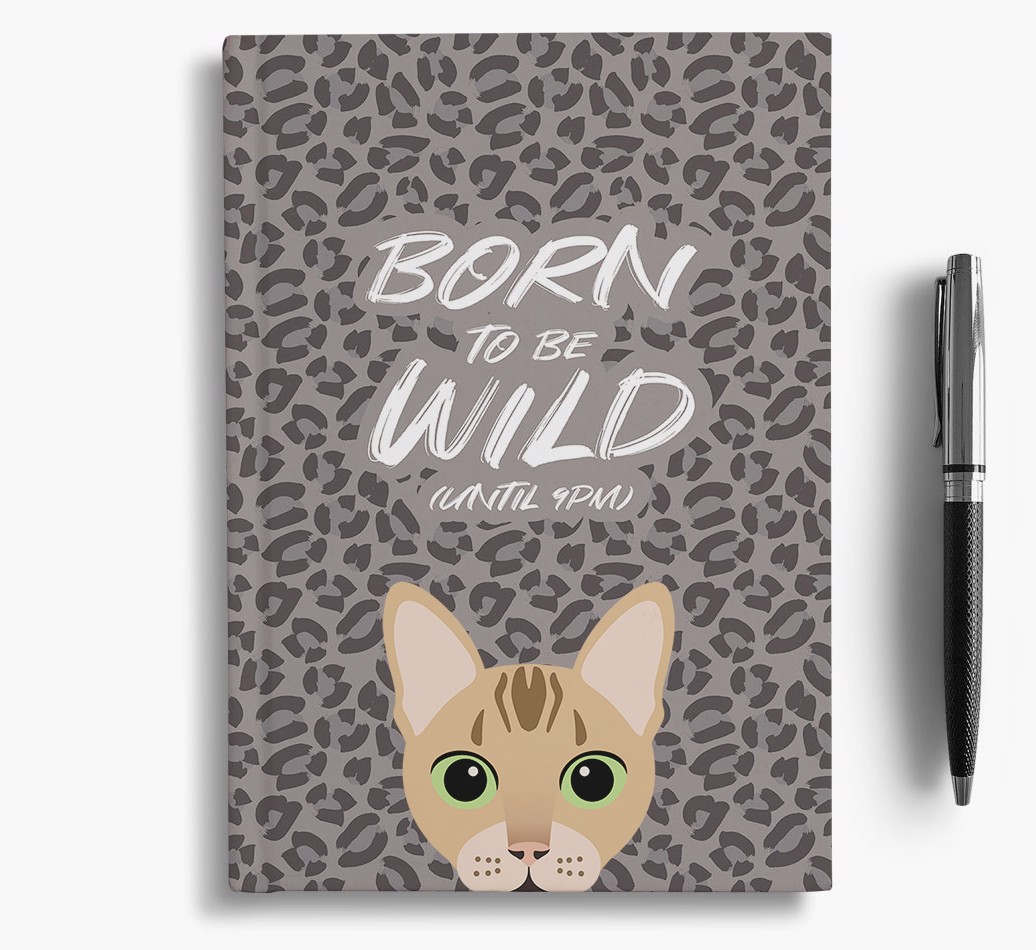 'Born To Be Wild' - Personalised {breedCommonName} Notebook