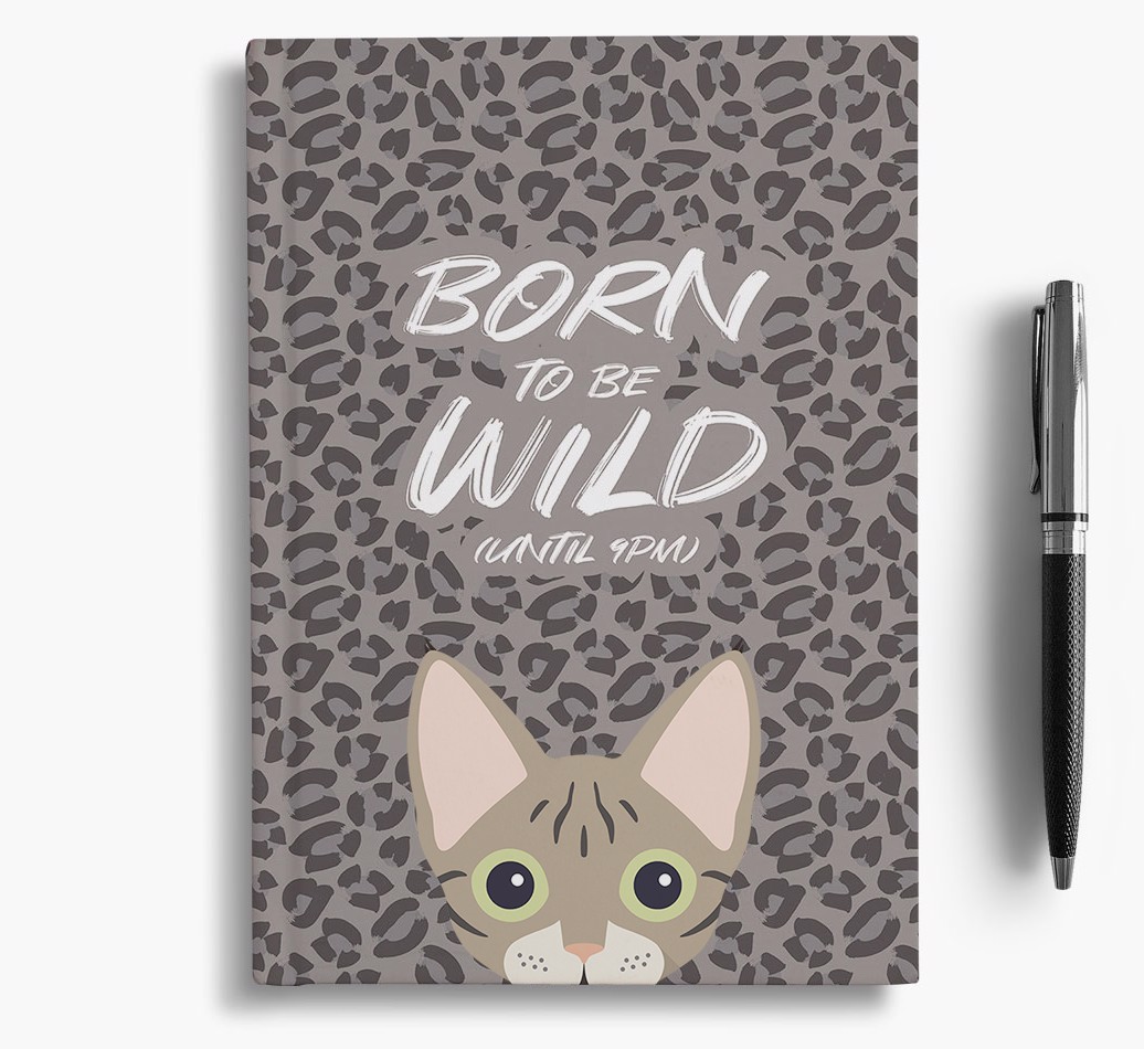 'Born To Be Wild' - Personalised {breedCommonName} Notebook