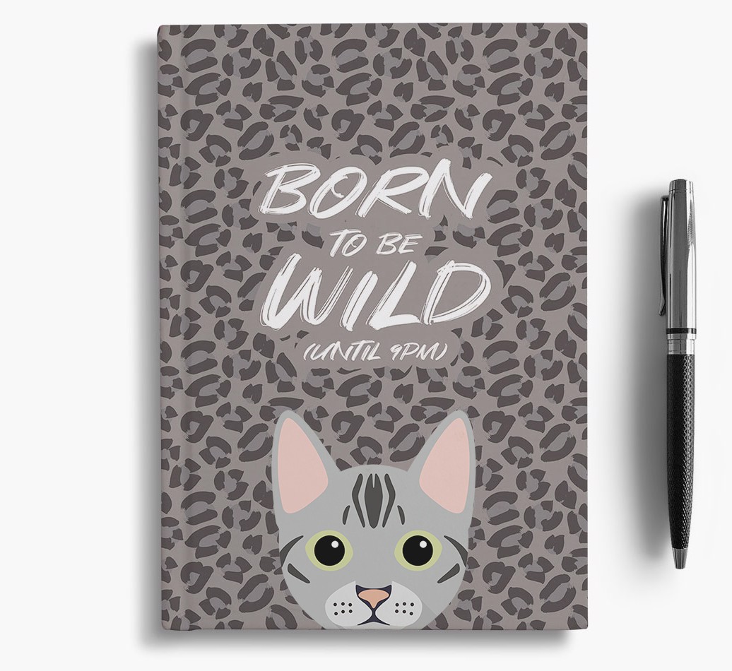 'Born To Be Wild' - Personalised {breedCommonName} Notebook