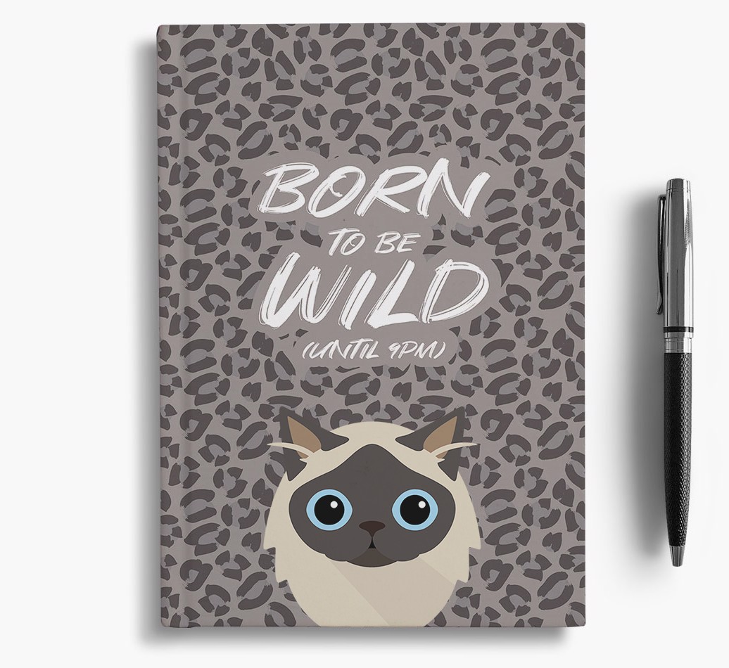 'Born To Be Wild' - Personalised {breedCommonName} Notebook