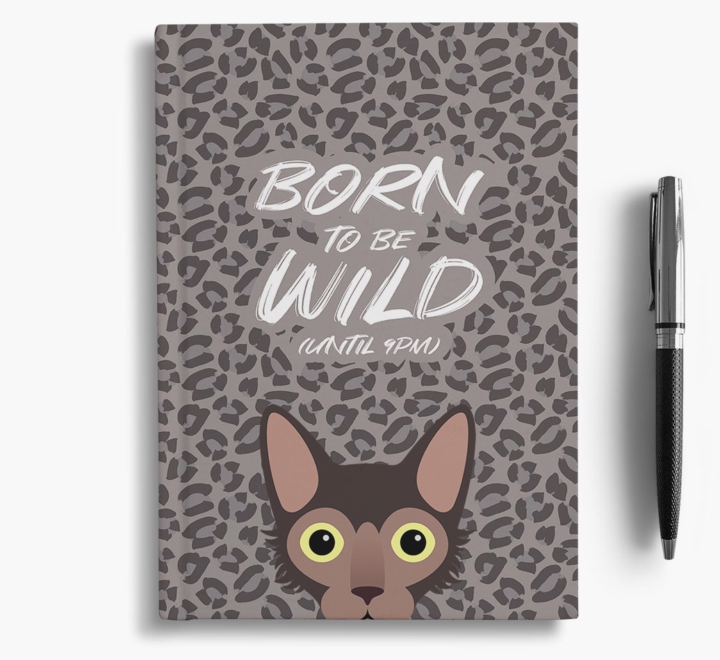 'Born To Be Wild' - Personalised {breedCommonName} Notebook