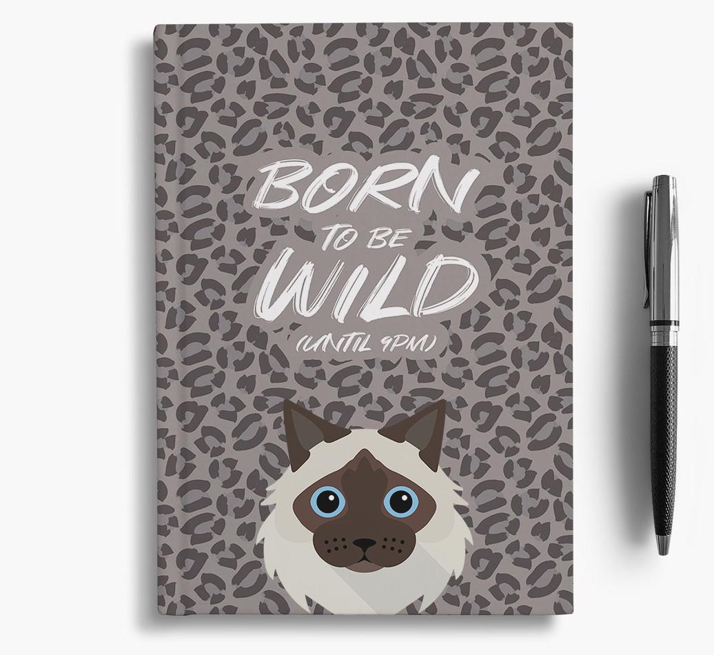 'Born To Be Wild' - Personalized {breedCommonName} Notebook