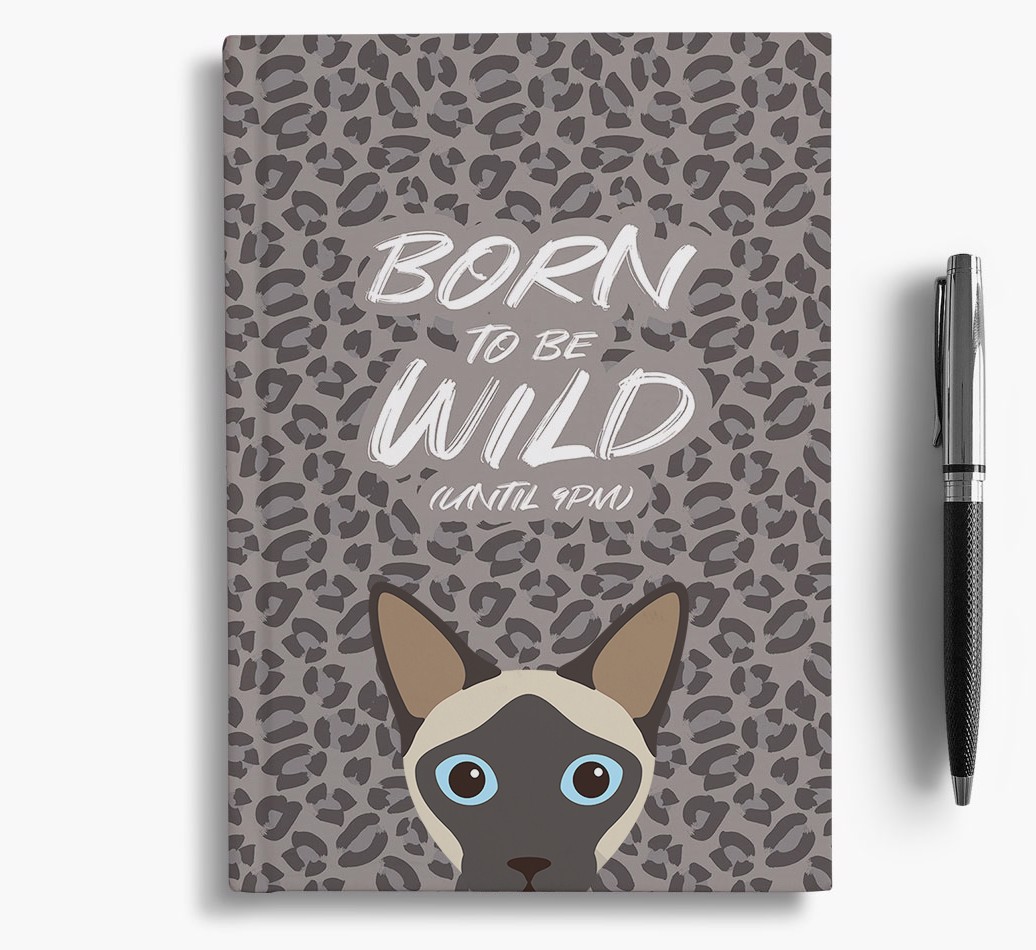 'Born To Be Wild' - Personalised {breedCommonName} Notebook