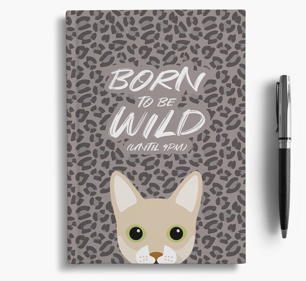 'Born To Be Wild' - Personalised {breedCommonName} Notebook