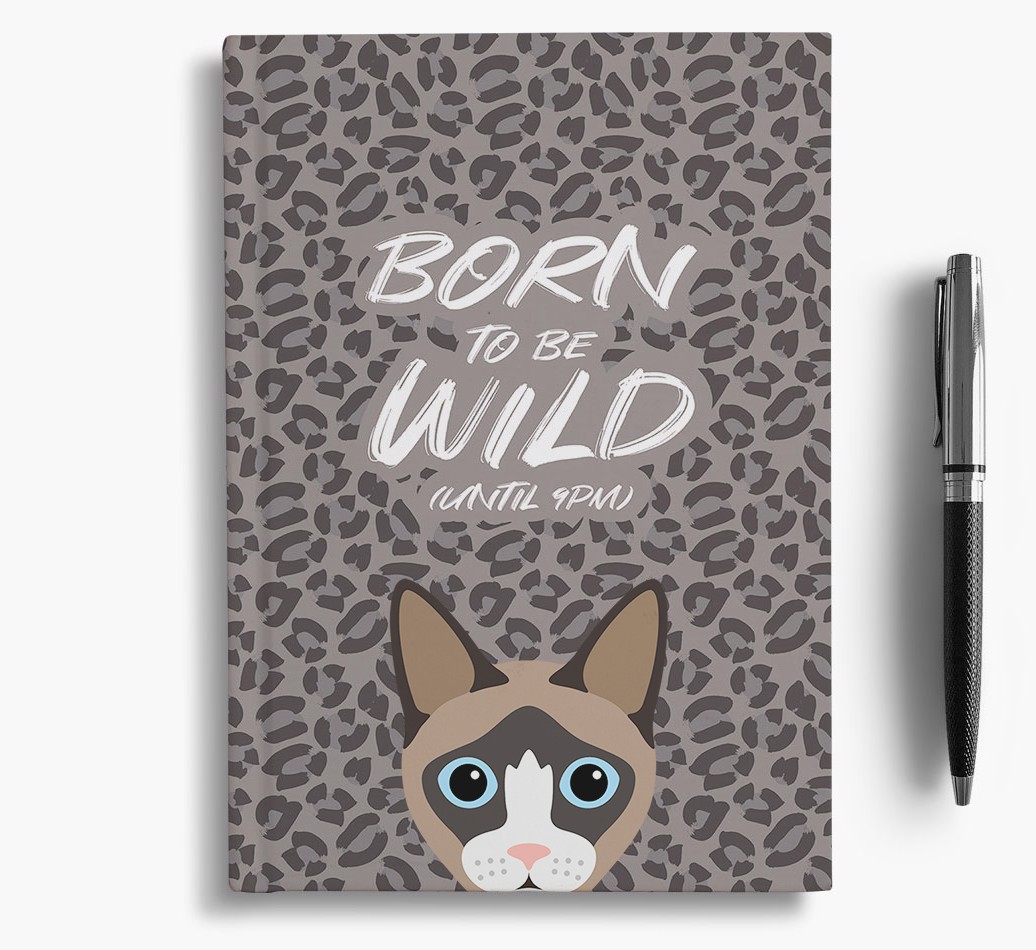 'Born To Be Wild' - Personalised {breedCommonName} Notebook