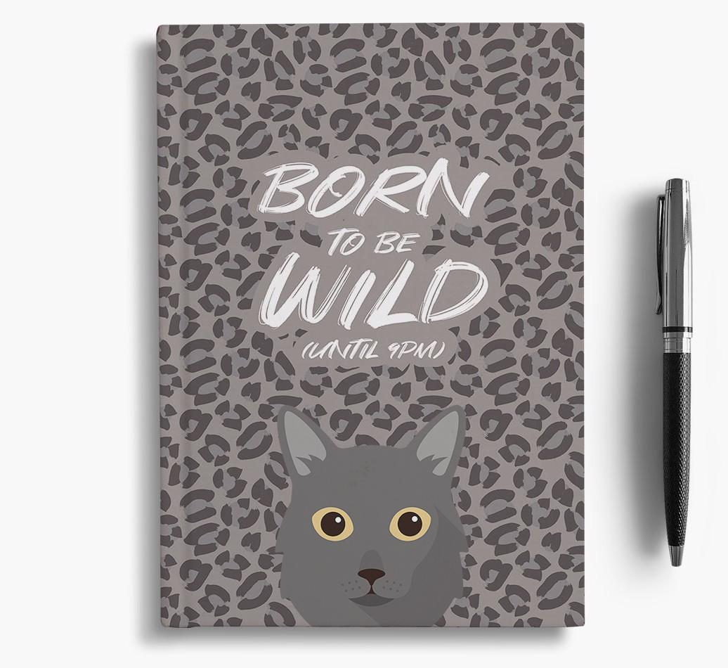 'Born To Be Wild' - Personalized {breedCommonName} Notebook