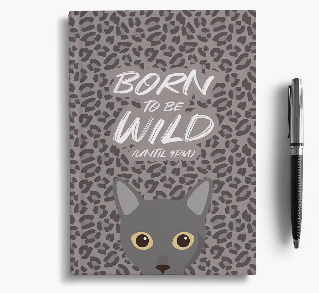 'Born To Be Wild' - Personalized {breedCommonName} Notebook