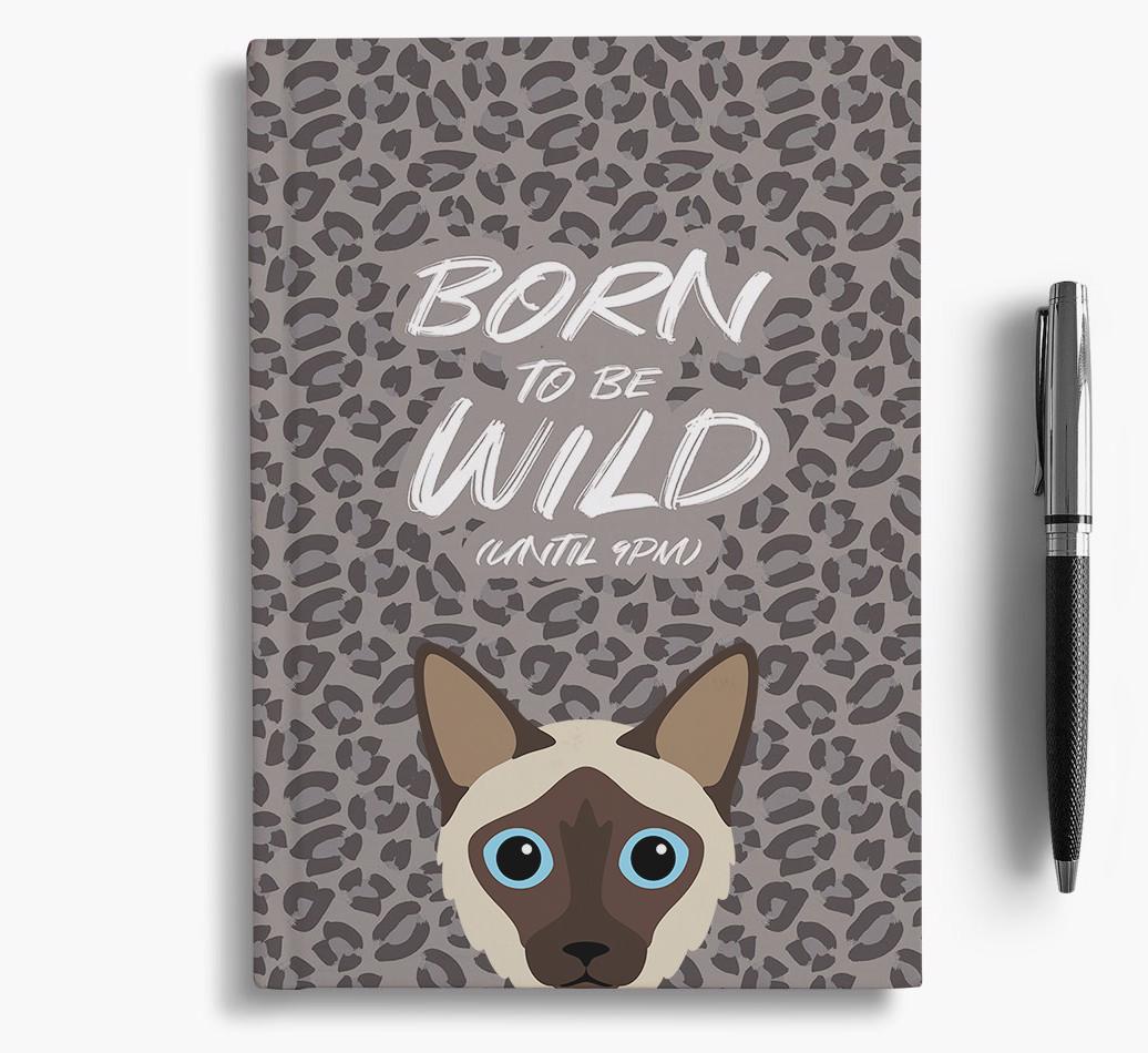 'Born To Be Wild' - Personalized {breedCommonName} Notebook