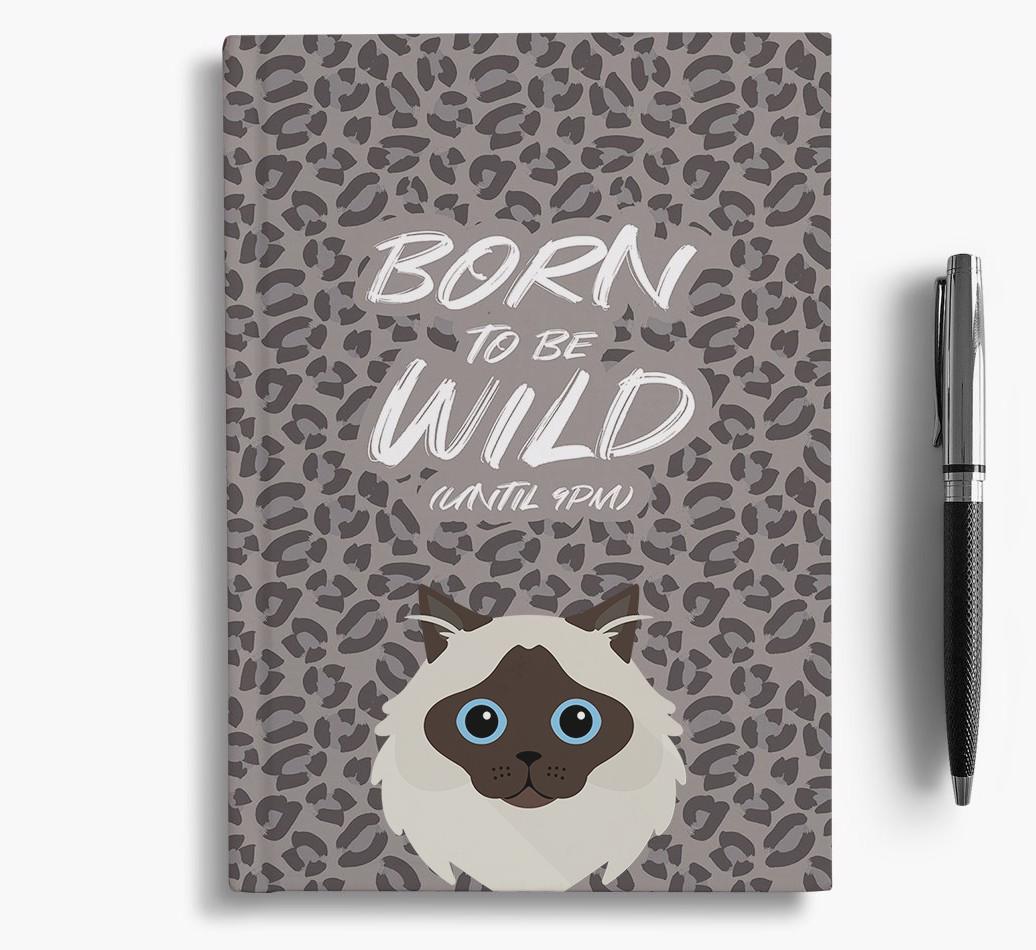 'Born To Be Wild' - Personalized {breedCommonName} Notebook