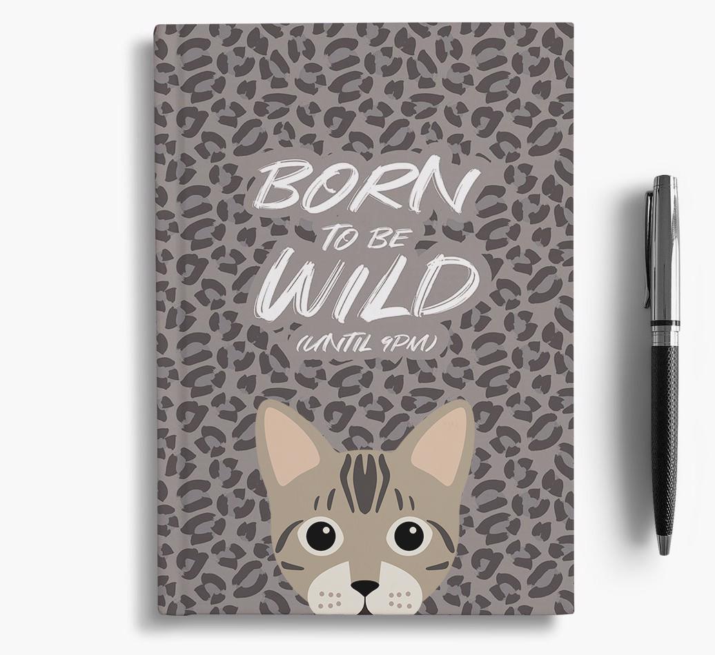 'Born To Be Wild' - Personalized {breedCommonName} Notebook