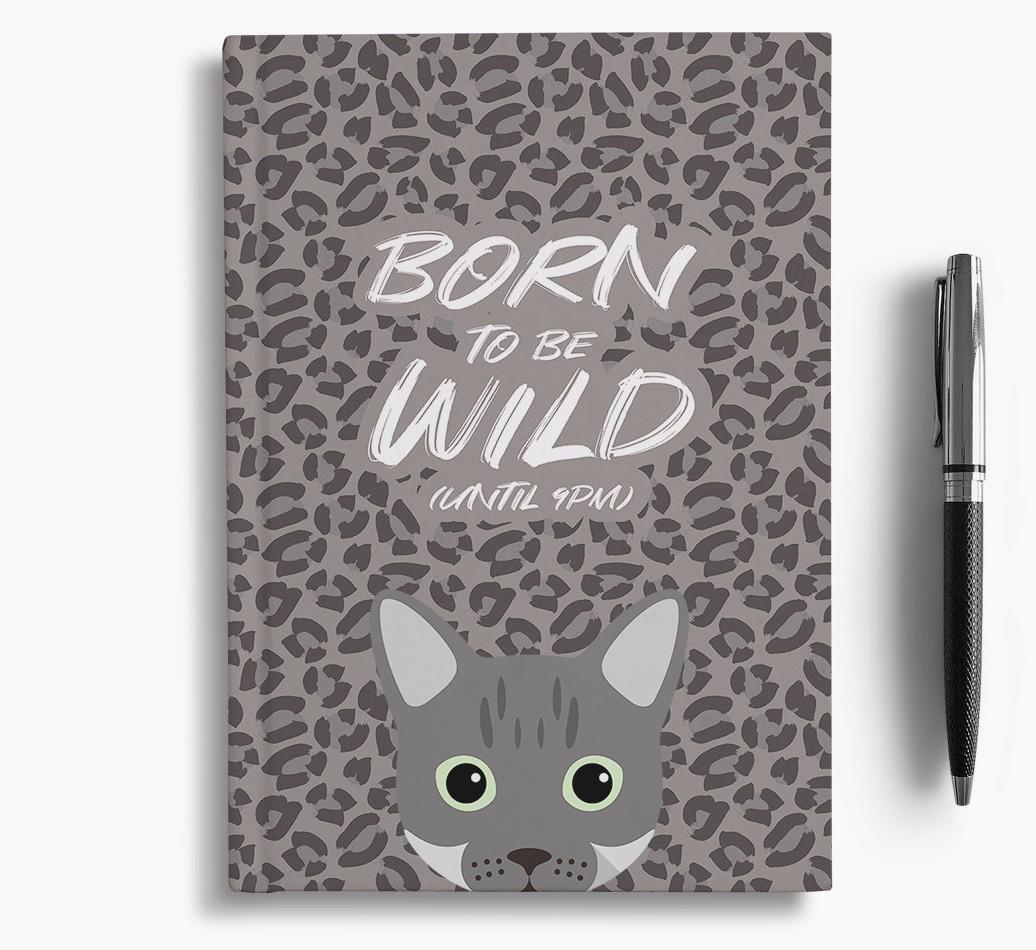'Born To Be Wild' - Personalized {breedCommonName} Notebook