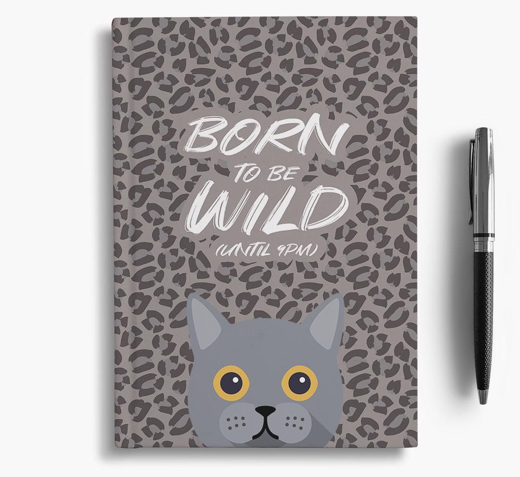 'Born To Be Wild' - Personalized {breedCommonName} Notebook