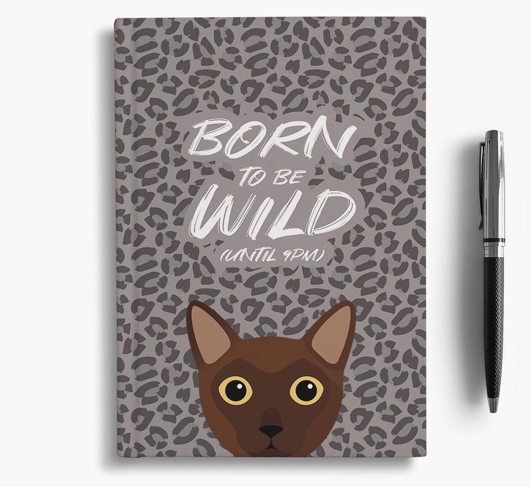 'Born To Be Wild' - Personalized {breedCommonName} Notebook