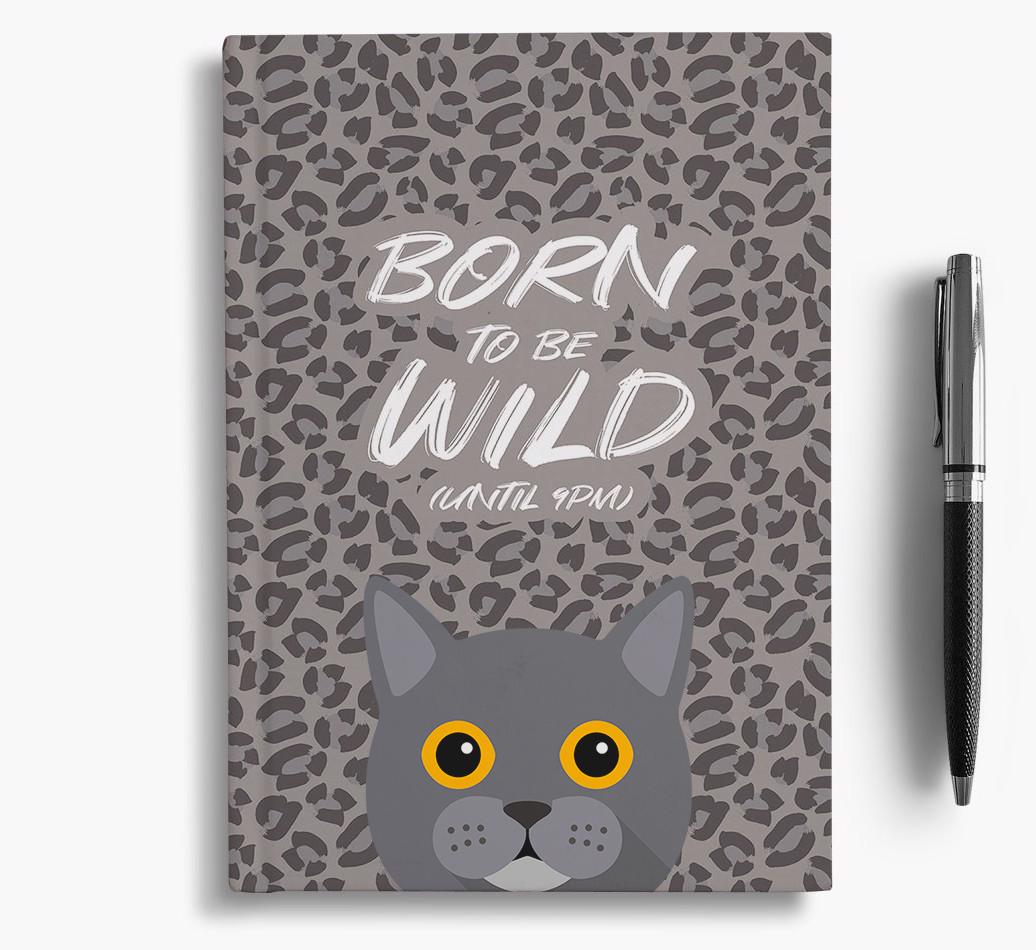 'Born To Be Wild' - Personalized {breedCommonName} Notebook