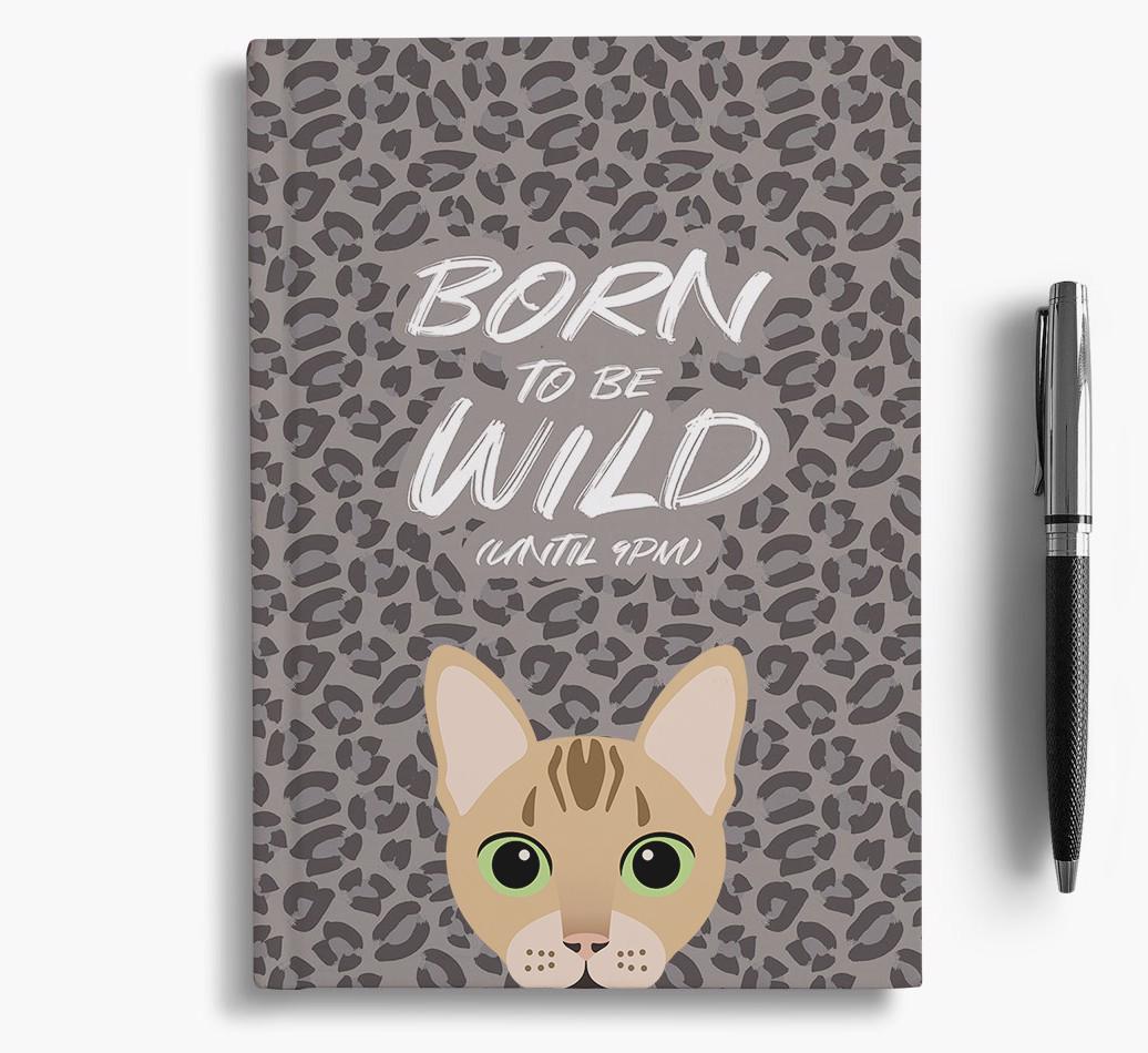 'Born To Be Wild' - Personalized {breedCommonName} Notebook