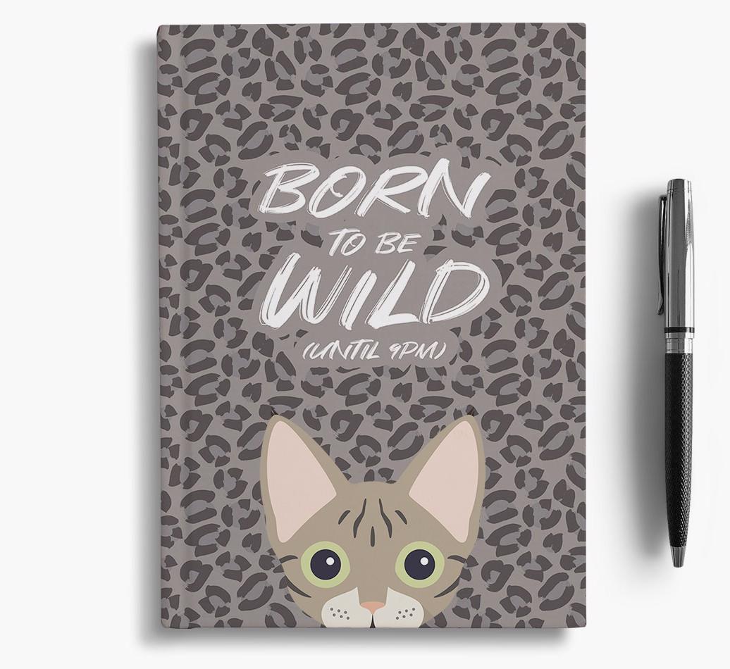 'Born To Be Wild' - Personalized {breedCommonName} Notebook