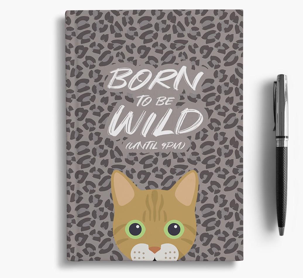 'Born To Be Wild' - Personalized {breedCommonName} Notebook