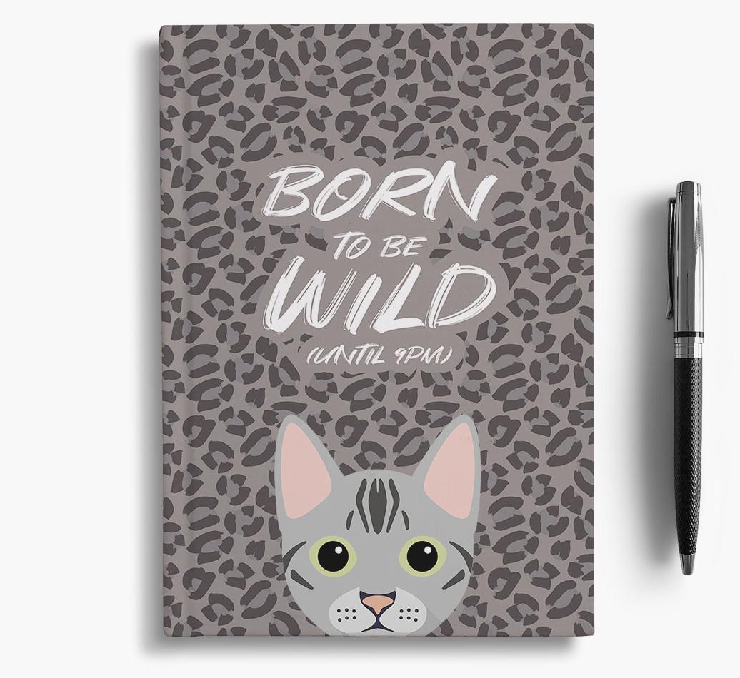 'Born To Be Wild' - Personalized {breedCommonName} Notebook