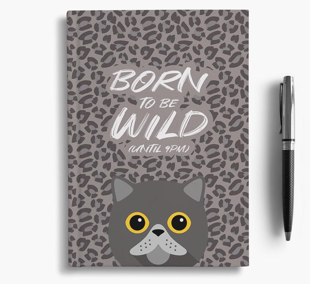 'Born To Be Wild' - Personalized {breedCommonName} Notebook