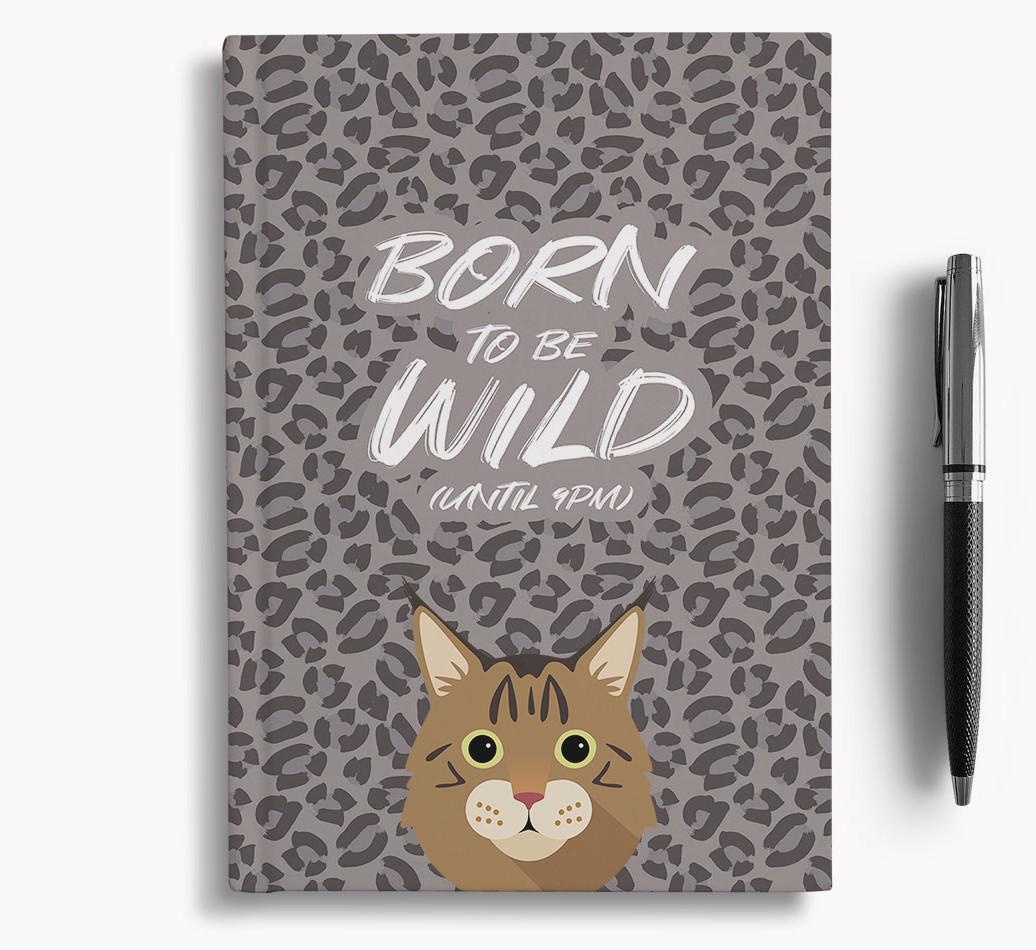'Born To Be Wild' - Personalized {breedCommonName} Notebook