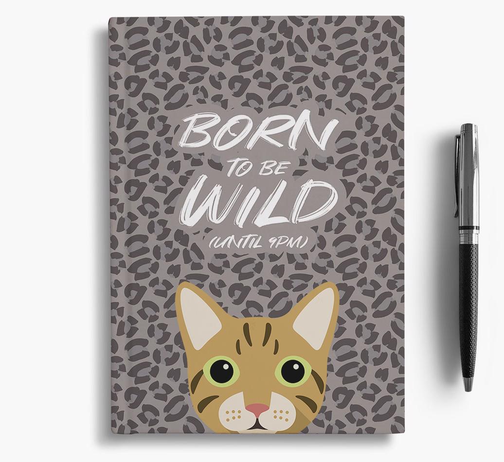 'Born To Be Wild' - Personalized {breedCommonName} Notebook