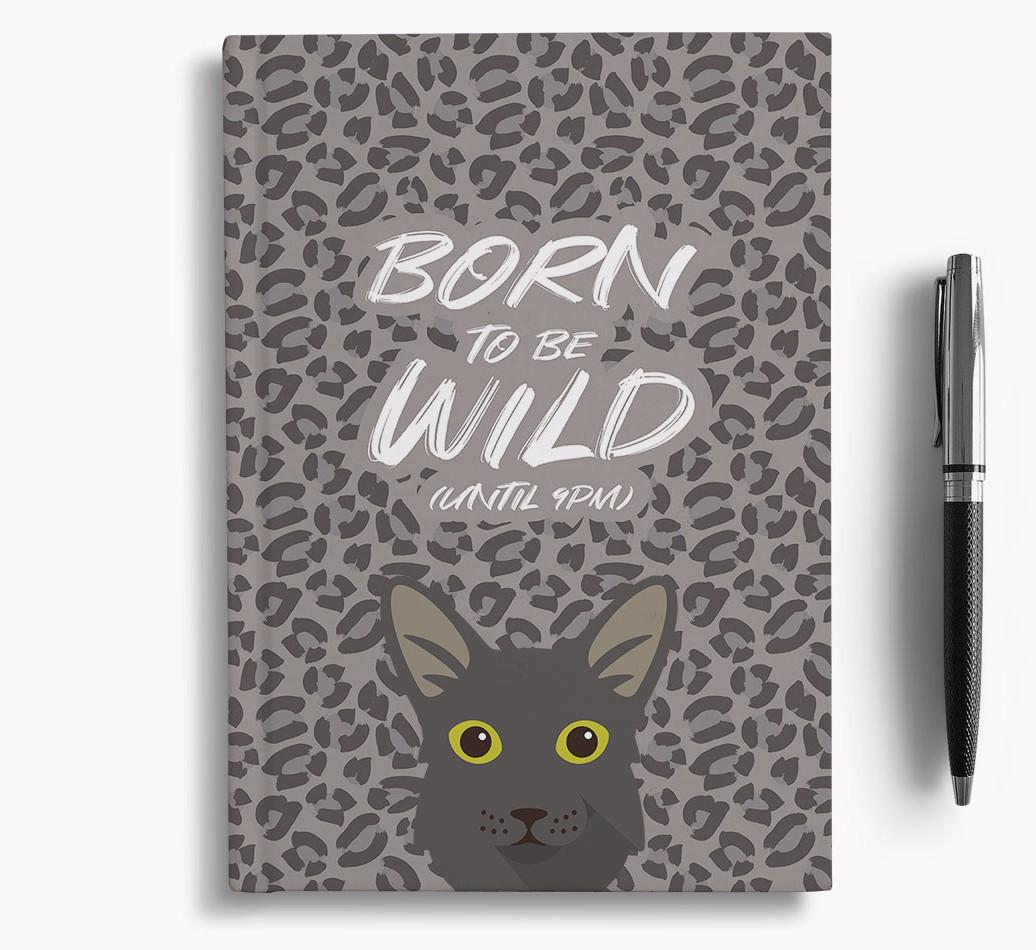 'Born To Be Wild' - Personalized {breedCommonName} Notebook