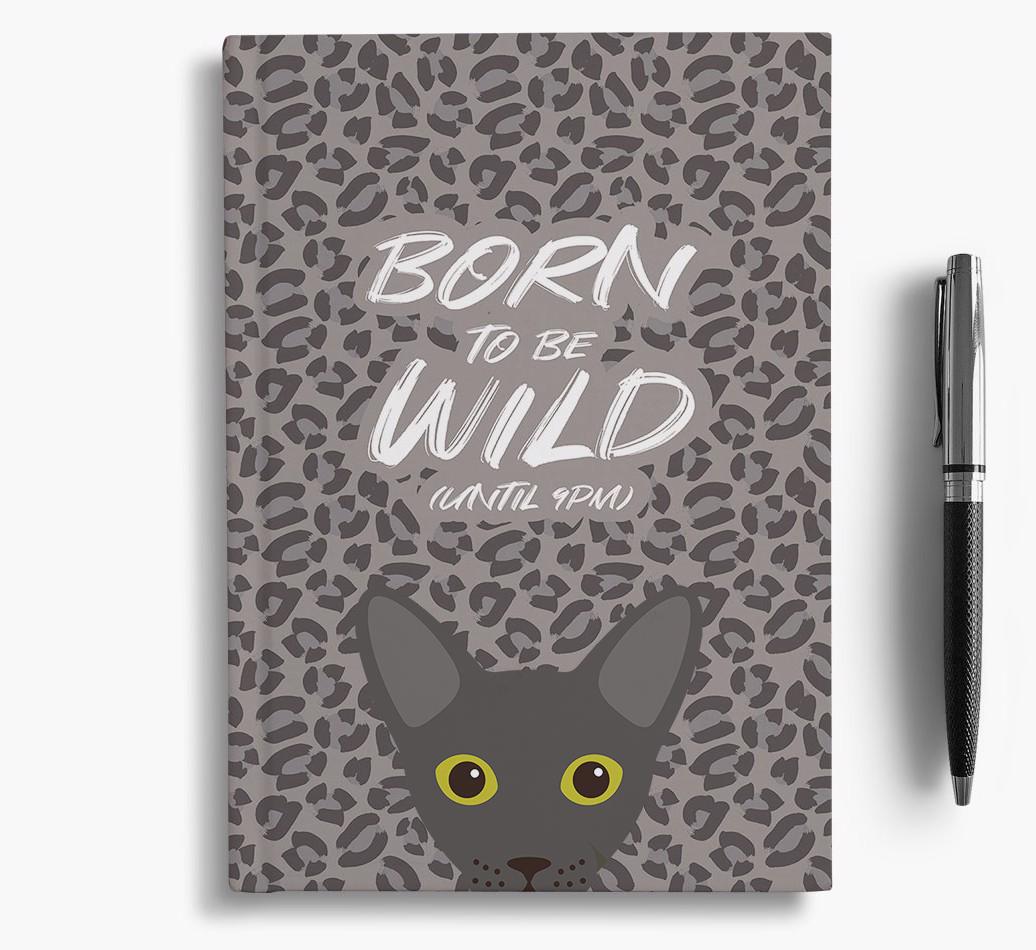 'Born To Be Wild' - Personalized {breedCommonName} Notebook