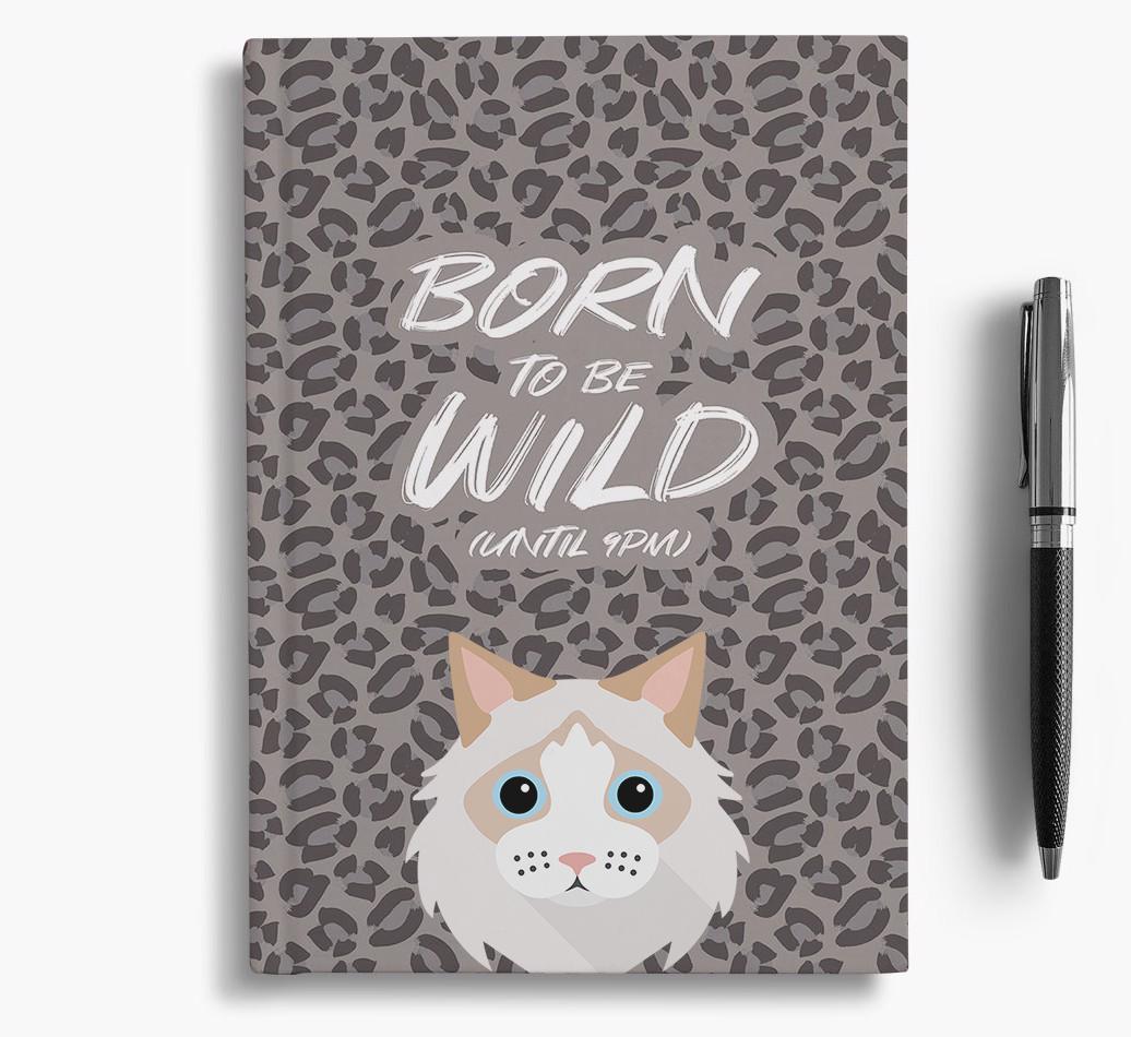 'Born To Be Wild' - Personalized {breedCommonName} Notebook