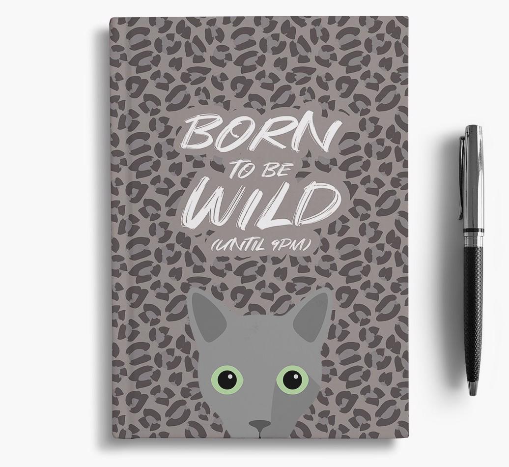 'Born To Be Wild' - Personalized {breedCommonName} Notebook