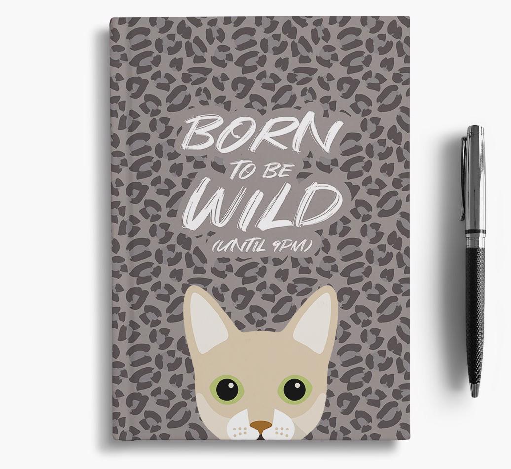 'Born To Be Wild' - Personalized {breedCommonName} Notebook