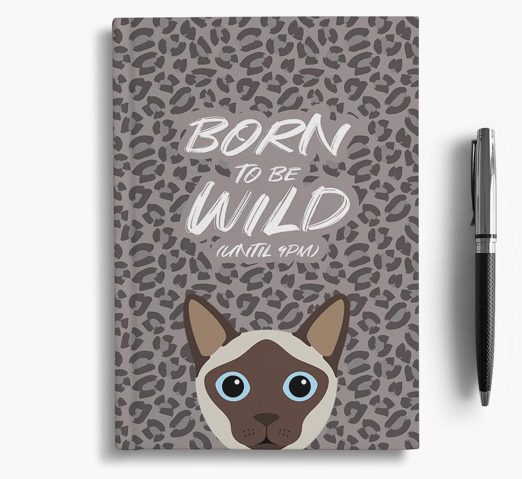 'Born To Be Wild' - Personalized {breedCommonName} Notebook