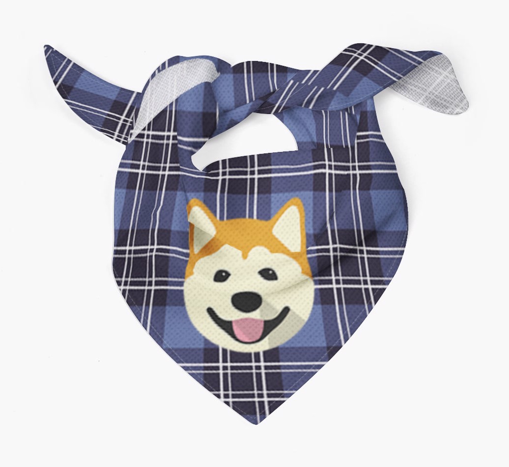 Scottish Tartan Pattern - Personalised {breedFullName} Bandana