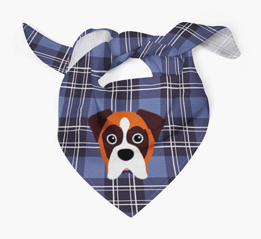 Scottish Tartan Pattern - Personalised {breedFullName} Bandana
