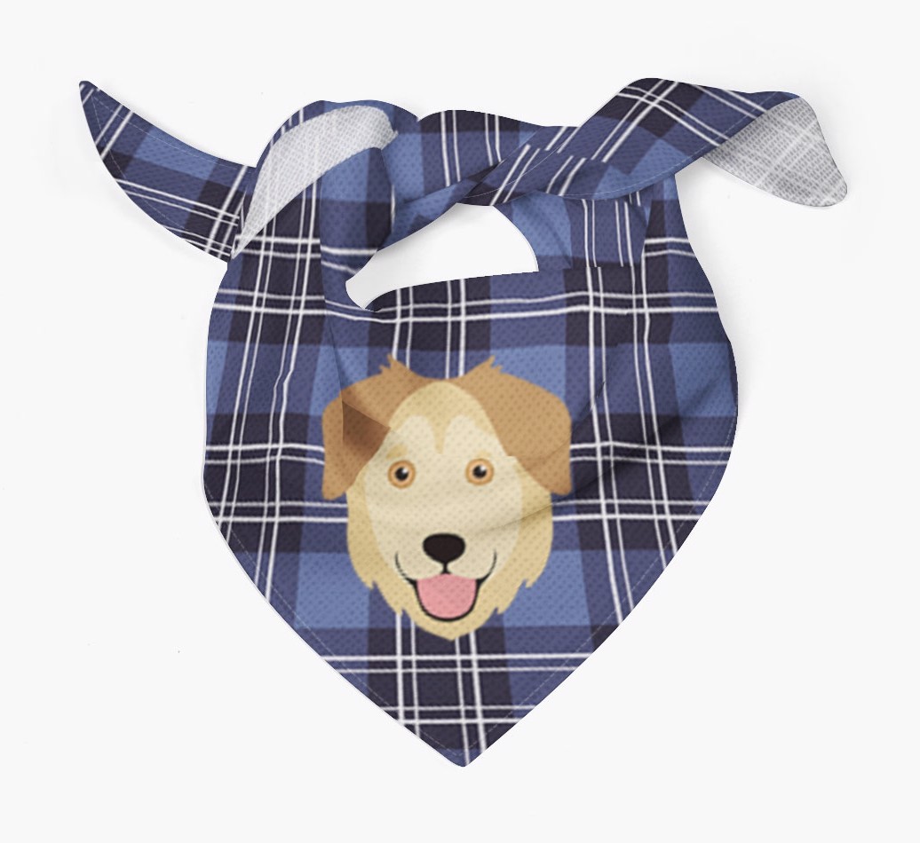 Scottish Tartan Pattern - Personalised {breedFullName} Bandana