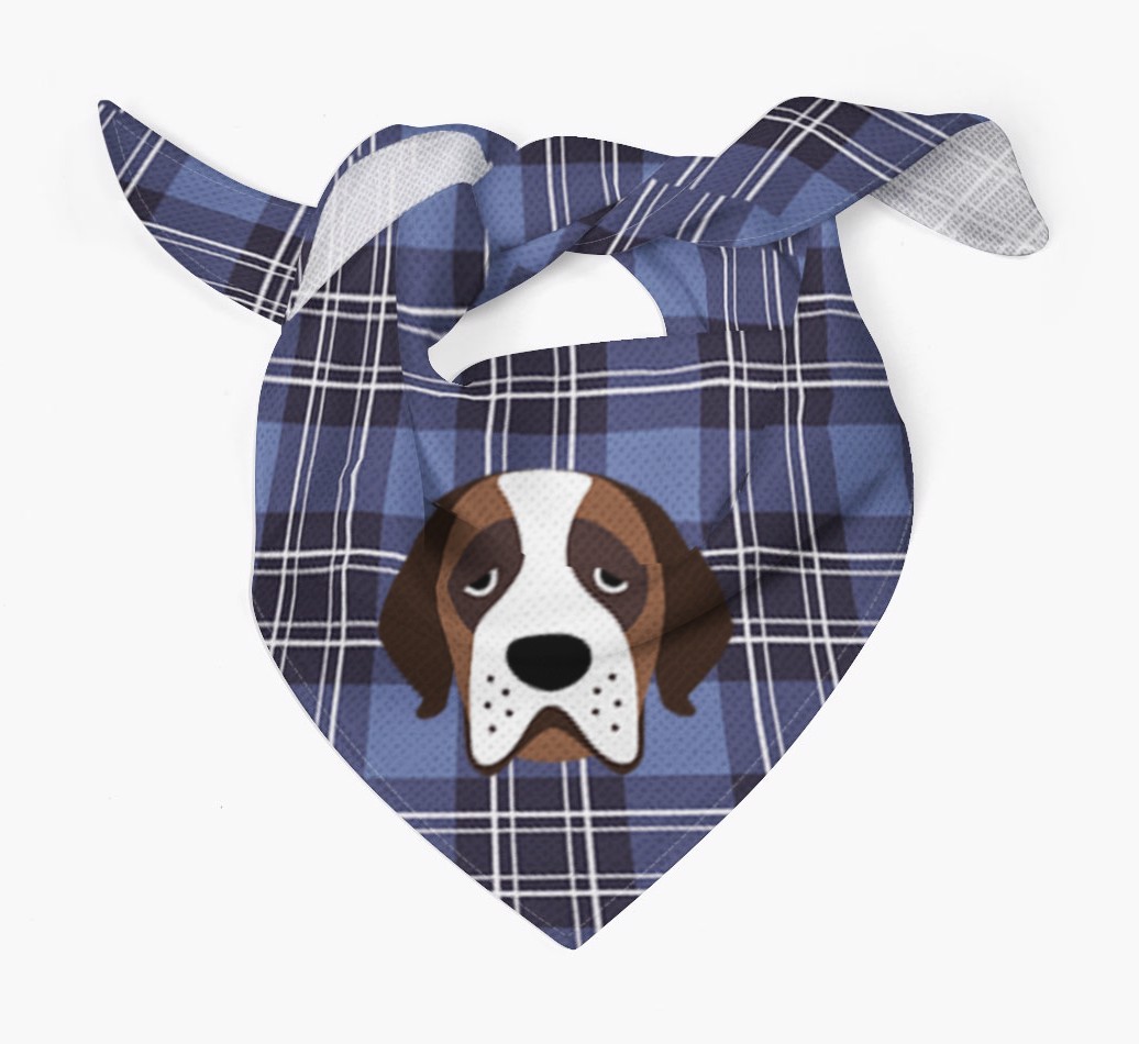 Scottish Tartan Pattern - Personalised {breedFullName} Bandana