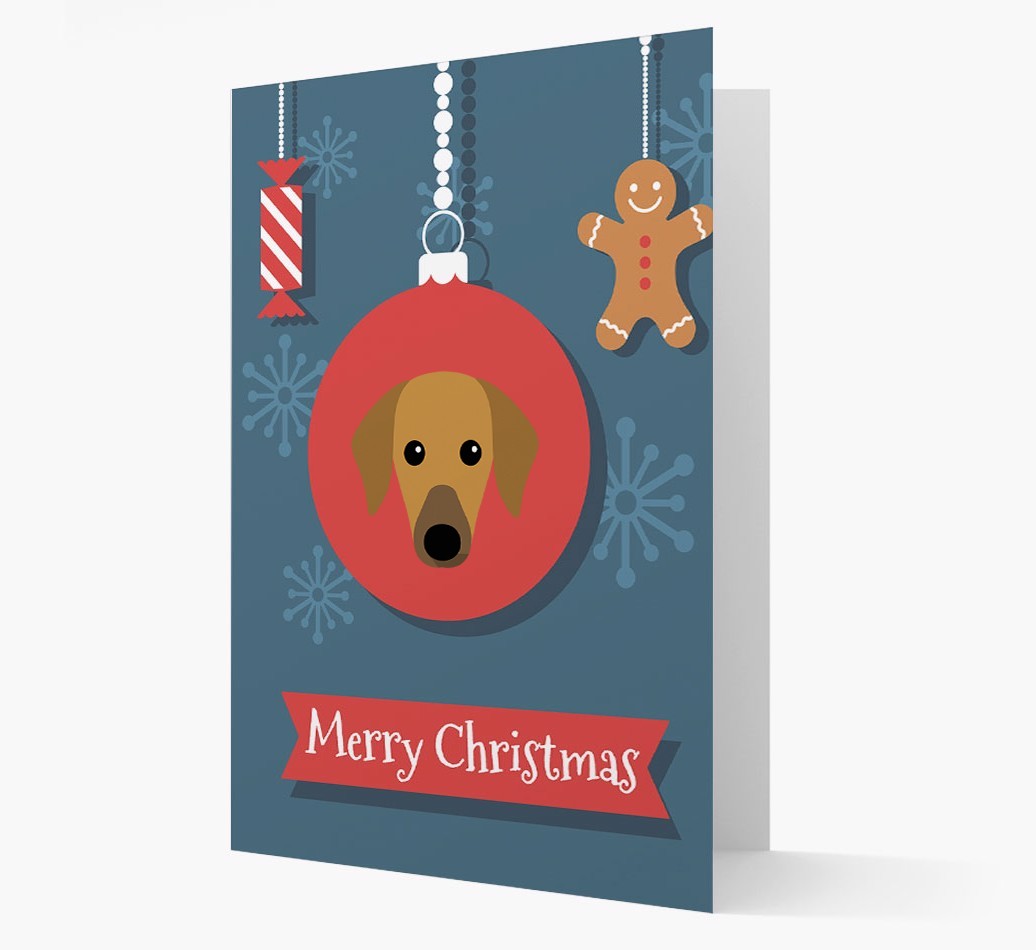 {breedCommonName} Ornament Christmas Card