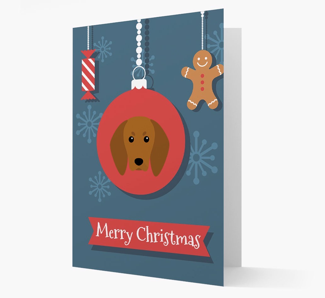 {breedCommonName} Ornament Christmas Card