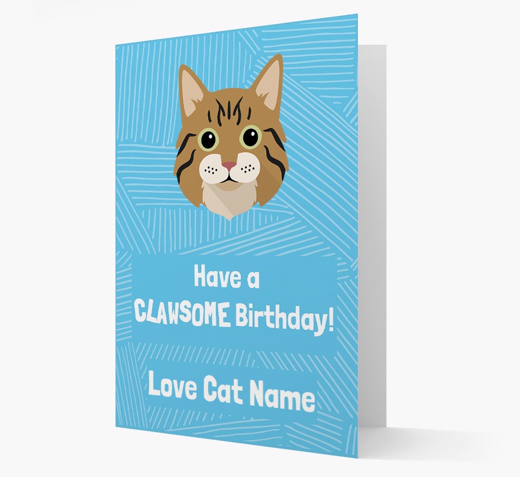 'Clawsome Birthday' - Personalised {breedCommonName} Card