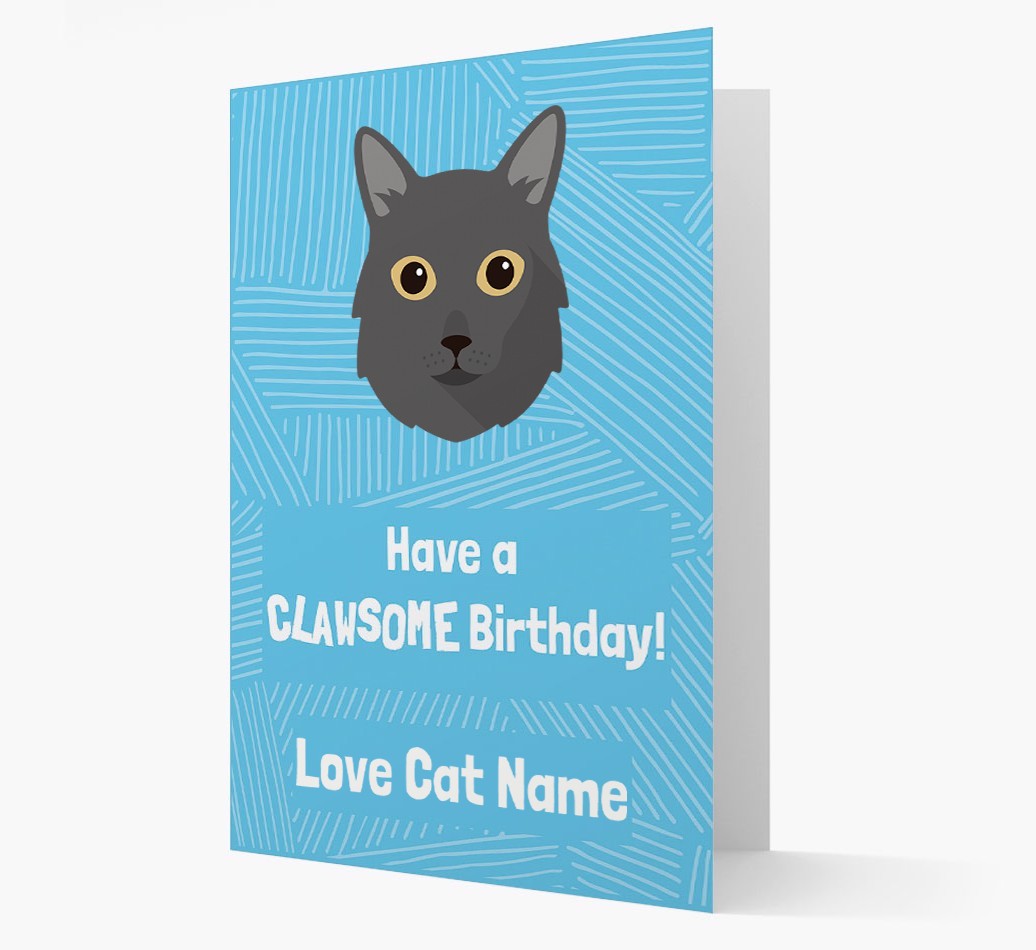 'Clawsome Birthday' - Personalised {breedCommonName} Card